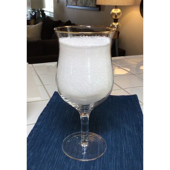 Large Michelob Amber Bock Vintage Gold Rim 12" Tulip Beer Glass Bar Man Cave - Picture 4 of 6